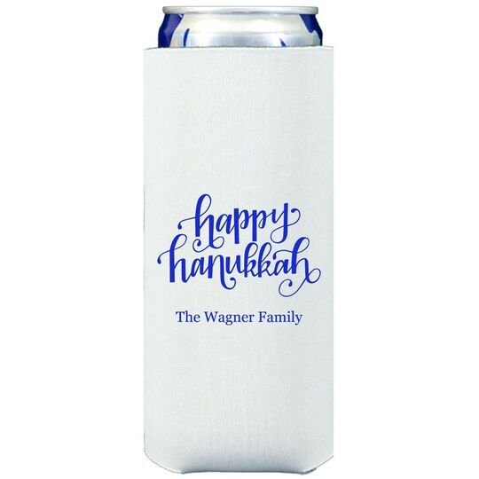 Hand Lettered Happy Hanukkah Collapsible Slim Huggers