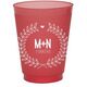 Laurel Wreath with Heart and Initials Colored Shatterproof Cups Image 2 of 3