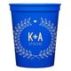 Laurel Wreath with Heart and Initials Stadium Cups Image 3 of 3