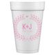 Laurel Wreath with Heart and Initials Styrofoam Cups Image 1 of 3