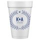 Laurel Wreath with Heart and Initials Styrofoam Cups Image 3 of 3