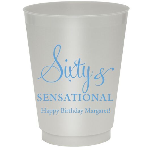 Sixty & Sensational Colored Shatterproof Cups