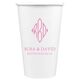 Shaped Diamond Monogram with Text Paper Coffee Cups Image 1 of 2