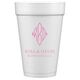 Shaped Diamond Monogram with Text Styrofoam Cups Image 1 of 2