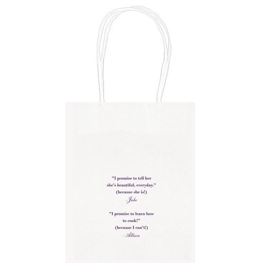Your Personalized Text Mini Twisted Handled Bags