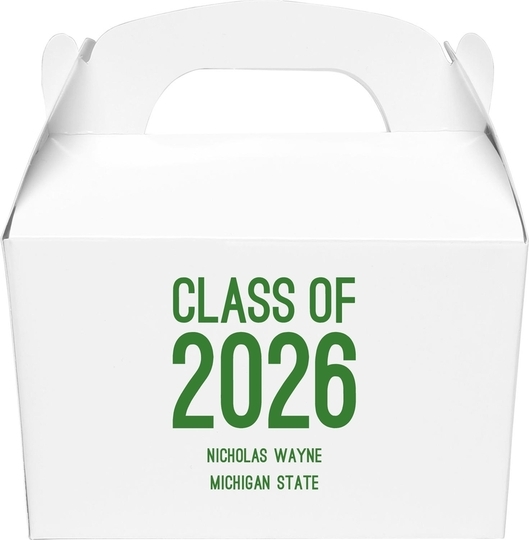 Proud Class of Graduation Gable Favor Boxes