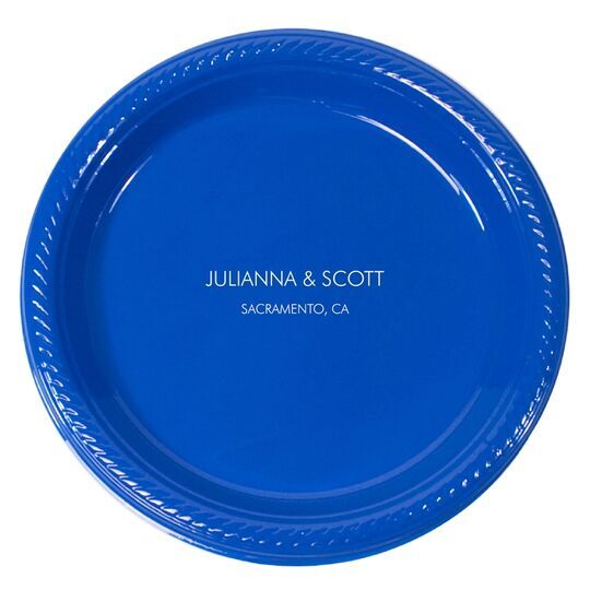 Small Text Plastic Plates