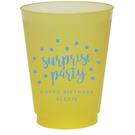 Surprise Party Confetti Dot Colored Shatterproof Cups