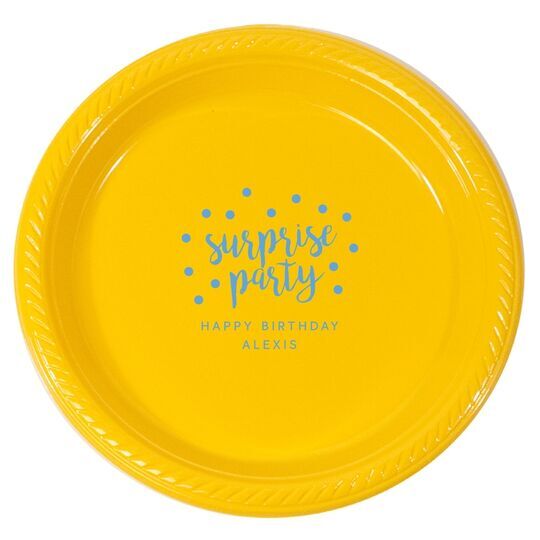 Surprise Party Confetti Dot Plastic Plates