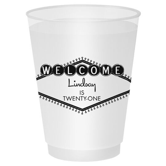 Welcome Marquee Shatterproof Cups