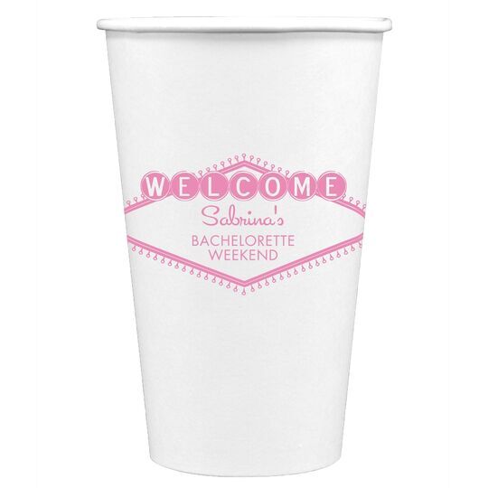Welcome Marquee Paper Coffee Cups