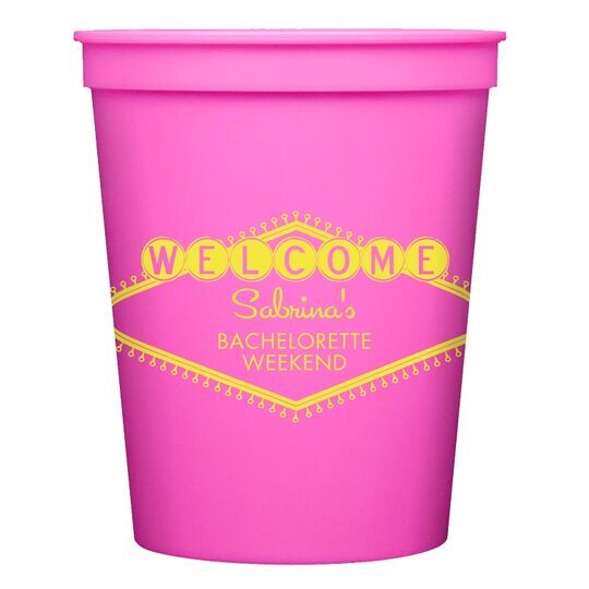 Welcome Marquee Stadium Cups