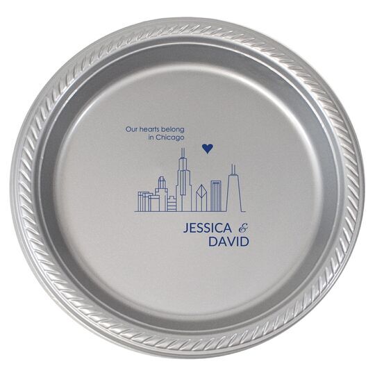 We Love Chicago Plastic Plates