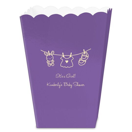 Toy Rabbit Clothesline Mini Popcorn Boxes