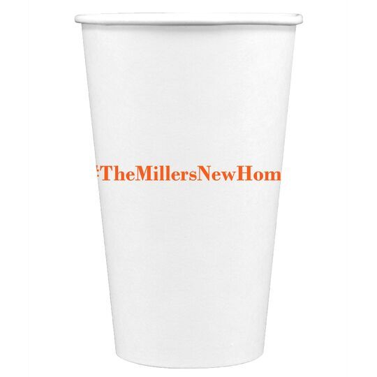 Create Your Hashtag Paper Coffee Cups