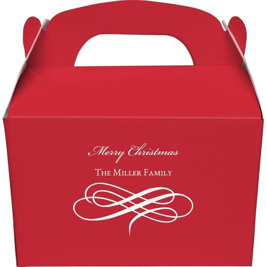 Scrolled Coronation Gable Favor Boxes