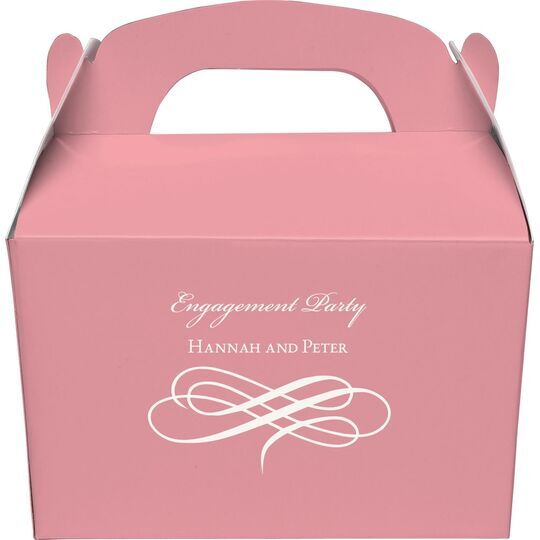 Scrolled Coronation Gable Favor Boxes