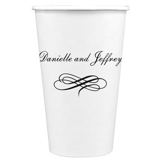 Scrolled Coronation Paper Coffee Cups