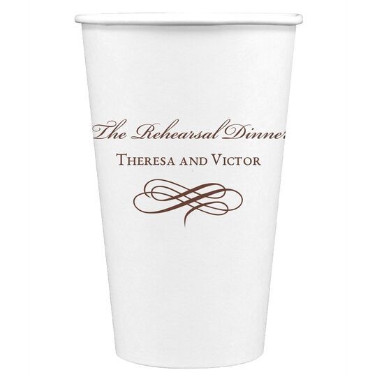 Scrolled Coronation Paper Coffee Cups