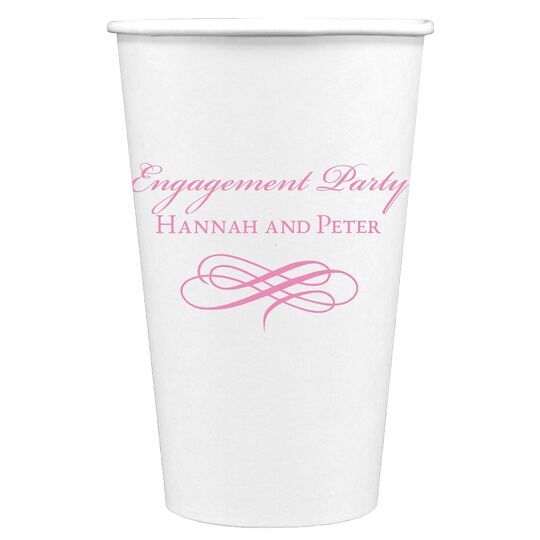 Scrolled Coronation Paper Coffee Cups