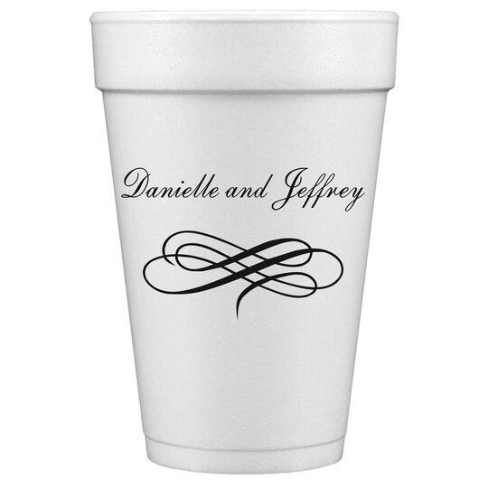 Scrolled Coronation Styrofoam Cups