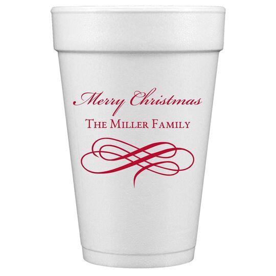 Scrolled Coronation Styrofoam Cups