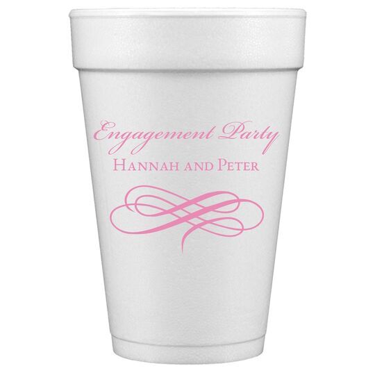 Scrolled Coronation Styrofoam Cups