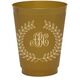 Renaissance Wreath with Monogram Colored Shatterproof Cups Image 1 of 2