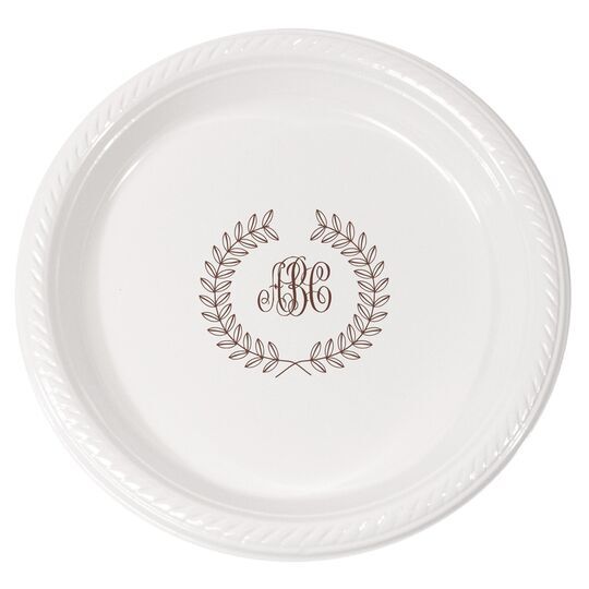 Renaissance Wreath with Monogram Plastic Plates