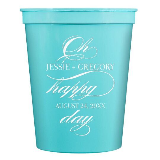 Romantic Oh Happy Day Stadium Cups