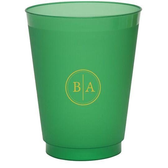 Petite Dotted Circle Duogram Colored Shatterproof Cups