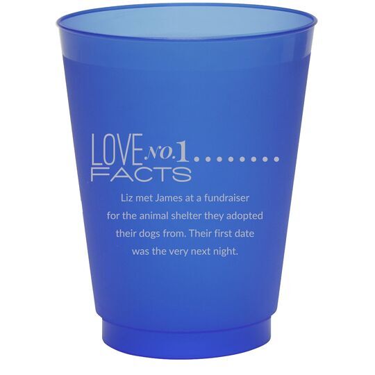 Just the Love Facts Colored Shatterproof Cups