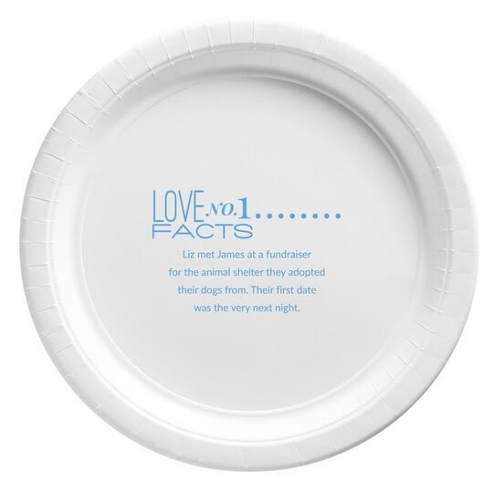 Just the Love Facts Paper Plates