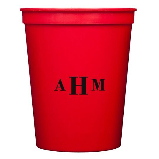 Sophisticated Monogram Stadium Cups