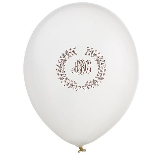 Renaissance Wreath with Monogram Latex Balloons