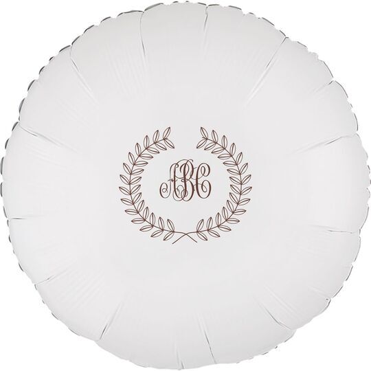 Renaissance Wreath with Monogram Mylar Balloons