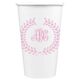 Renaissance Wreath with Monogram Paper Coffee Cups Image 1 of 2
