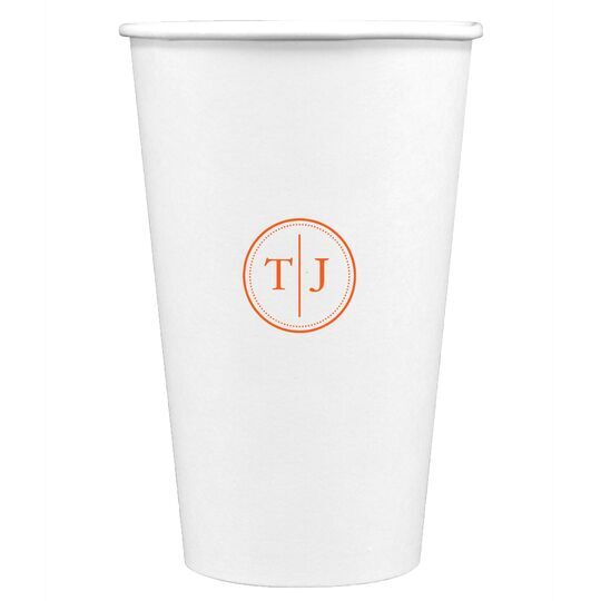 Petite Dotted Circle Duogram Paper Coffee Cups