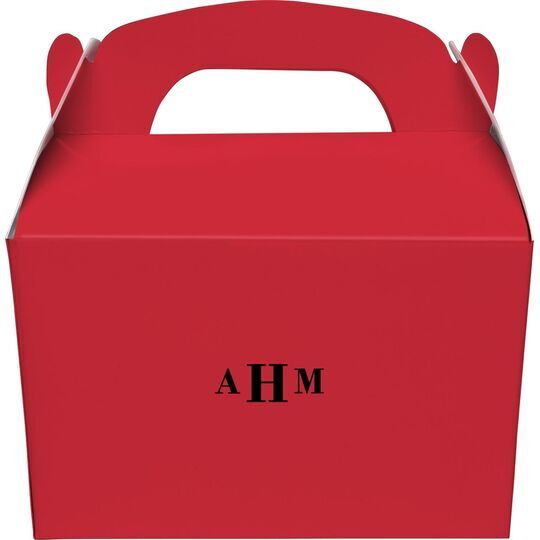 Sophisticated Monogram Gable Favor Boxes