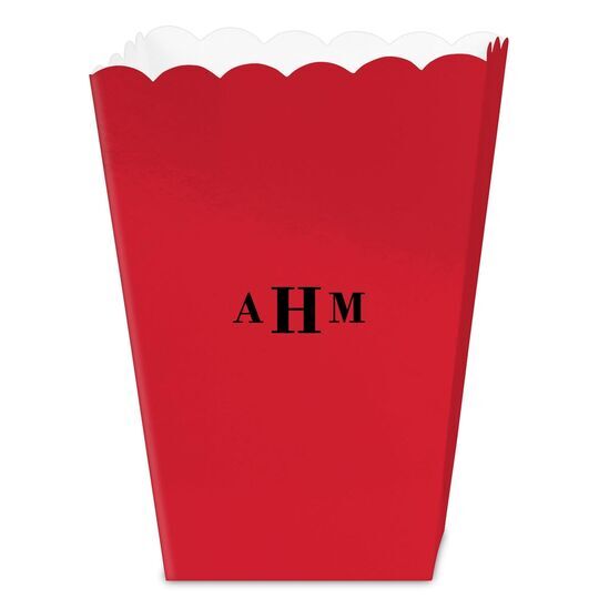 Sophisticated Monogram Mini Popcorn Boxes