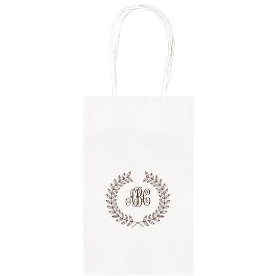 Renaissance Wreath with Monogram Medium Twisted Handled Bags