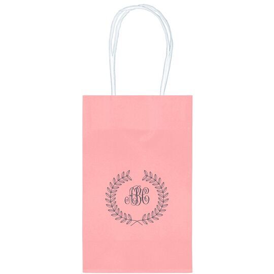 Renaissance Wreath with Monogram Medium Twisted Handled Bags