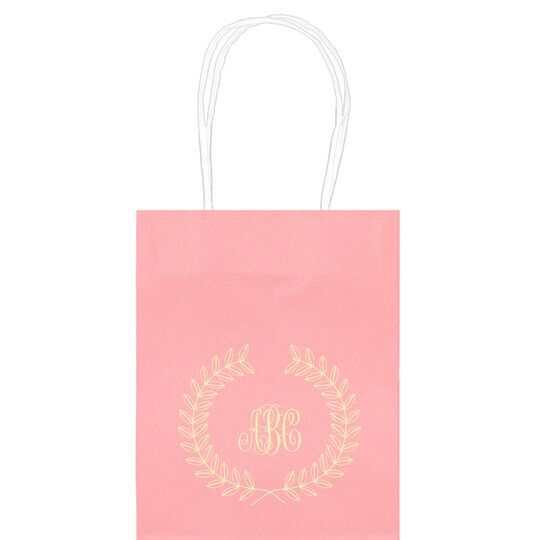 Renaissance Wreath with Monogram Mini Twisted Handled Bags
