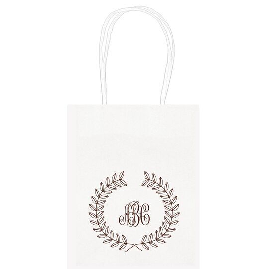 Renaissance Wreath with Monogram Mini Twisted Handled Bags