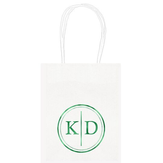 Petite Dotted Circle Duogram Mini Twisted Handled Bags