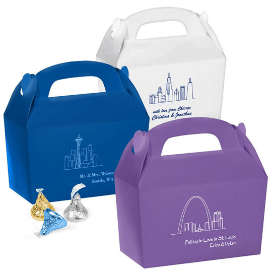 Design Your Own Skyline Gable Favor Boxes