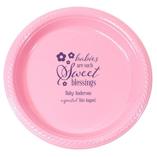 Sweet Blessings Plastic Plates
