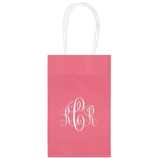 Interlocking Script Monogram with Small Initials Medium Twisted Handled Bags