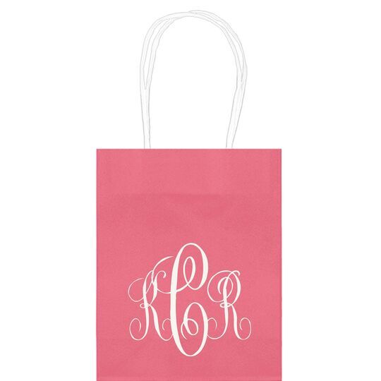 Interlocking Script Monogram with Small Initials Mini Twisted Handled Bags