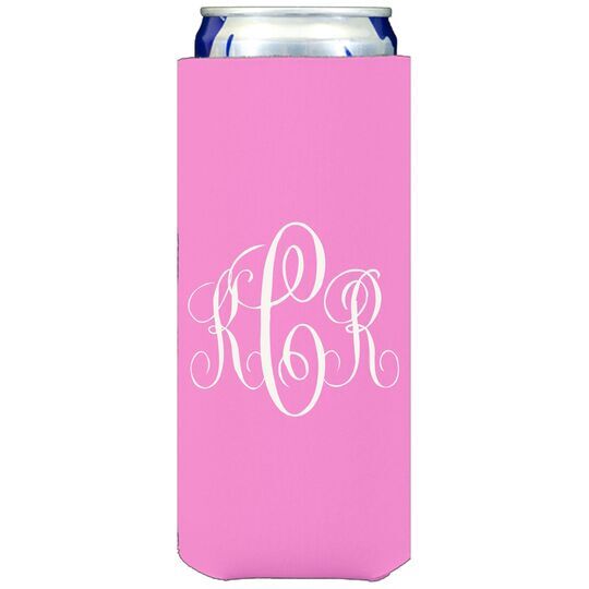 Interlocking Script Monogram with Small Initials Collapsible Slim Huggers